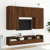 Meubles TV muraux 2pcs chêne marron 100x30x30cm bois ingénierie 