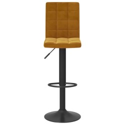 Tabourets de bar lot de 2 marron velours 