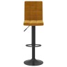 Tabourets de bar lot de 2 marron velours 