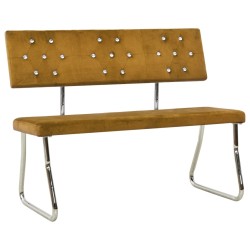 Banc 110 cm Marron Velours 