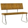 Banc 110 cm Marron Velours 