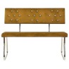 Banc 110 cm Marron Velours 