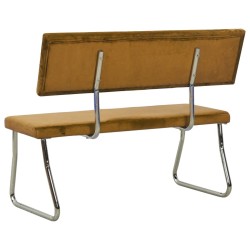 Banc 110 cm Marron Velours 