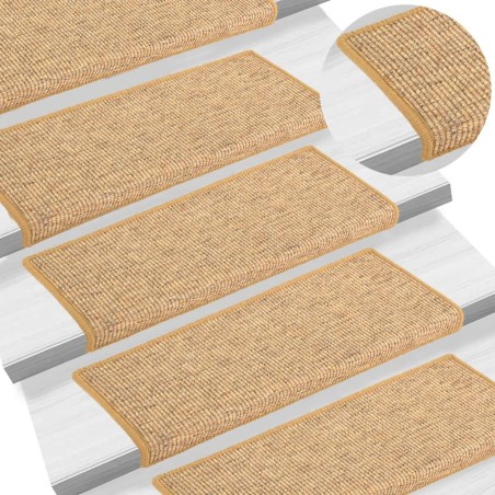 Tapis d'escalier auto-adhésifs 15 pcs Orange 65x21x4 cm 