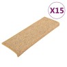 Tapis d'escalier auto-adhésifs 15 pcs Orange 65x21x4 cm 