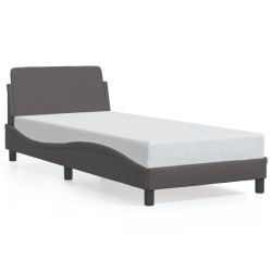 Cadre de lit sans matelas gris 80x200 cm similicuir 