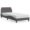 Cadre de lit sans matelas gris 80x200 cm similicuir 