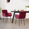 Chaises à manger lot de 2 Rouge bordeaux Velours 