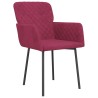 Chaises à manger lot de 2 Rouge bordeaux Velours 