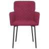 Chaises à manger lot de 2 Rouge bordeaux Velours 