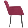 Chaises à manger lot de 2 Rouge bordeaux Velours 