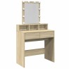 Coiffeuse avec LED chêne sonoma 80x41x144,5 cm 