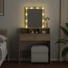 Coiffeuse avec LED chêne sonoma 80x41x144,5 cm 