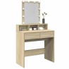 Coiffeuse avec LED chêne sonoma 80x41x144,5 cm 