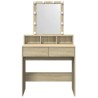 Coiffeuse avec LED chêne sonoma 80x41x144,5 cm 