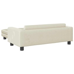 Lit pour chien avec extension crème 100x50x30 cm velours 