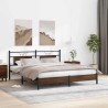 Cadre de lit sans matelas chêne marron 160x200 cm 