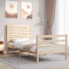 Cadre de lit sans matelas bois massif 