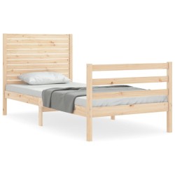 Cadre de lit sans matelas bois massif 