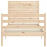 Cadre de lit sans matelas bois massif 