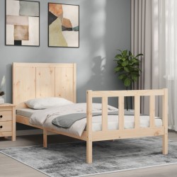 Cadre de lit sans matelas bois de pin massif 