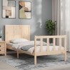 Cadre de lit sans matelas bois de pin massif 