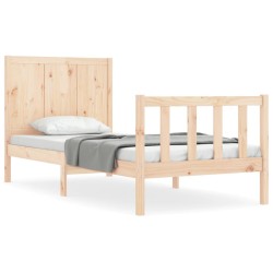 Cadre de lit sans matelas bois de pin massif 