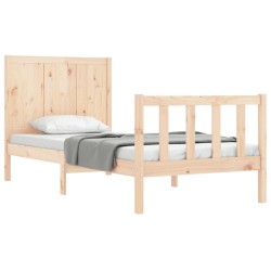 Cadre de lit sans matelas bois de pin massif 