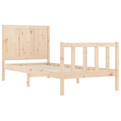 Cadre de lit sans matelas bois de pin massif 