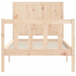 Cadre de lit sans matelas bois de pin massif 