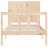Cadre de lit sans matelas bois de pin massif 