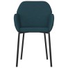 Chaises à manger lot de 2 Bleu Velours 