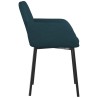 Chaises à manger lot de 2 Bleu Velours 