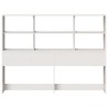 Tête de lit avec rangement blanc 135 cm bois massif de pin 