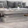 Table basse avec lumières LED gris sonoma 90x50x40 cm 
