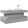 Table basse avec lumières LED gris sonoma 90x50x40 cm 