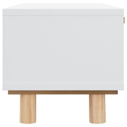 Table basse Blanc 80x40x30 cm Bois d'ingénierie et pin massif 