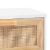 Table basse Blanc 80x40x30 cm Bois d'ingénierie et pin massif 