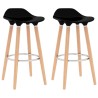 Tabourets de bar lot de 2 noir 