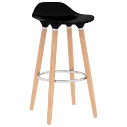 Tabourets de bar lot de 2 noir 