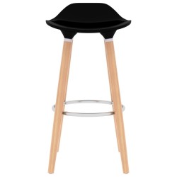 Tabourets de bar lot de 2 noir 