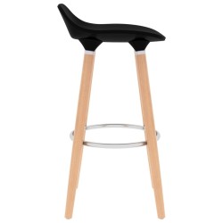 Tabourets de bar lot de 2 noir 