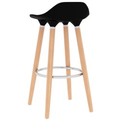 Tabourets de bar lot de 2 noir 