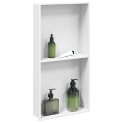 Niche de douche blanc mat 32x62x9 cm acier inoxydable 
