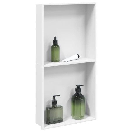 Niche de douche blanc mat 32x62x9 cm acier inoxydable 