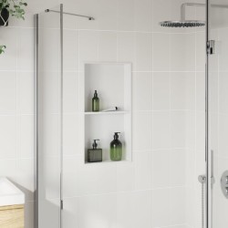 Niche de douche blanc mat 32x62x9 cm acier inoxydable 