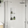 Niche de douche blanc mat 32x62x9 cm acier inoxydable 
