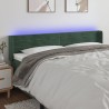 Tête de lit à LED Vert foncé 183x16x78/88 cm Velours 