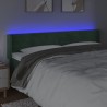 Tête de lit à LED Vert foncé 183x16x78/88 cm Velours 