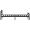 Cadre de lit sans matelas gris foncé pin massif 100x200 cm 